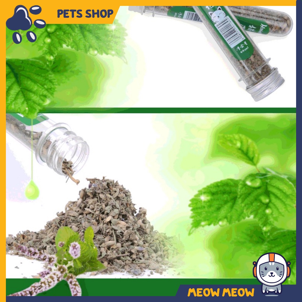 Cỏ mèo khô hương bạc hà cho mèo | Ống 10gr | Catnip cỏ mèo khô cho mèo.
