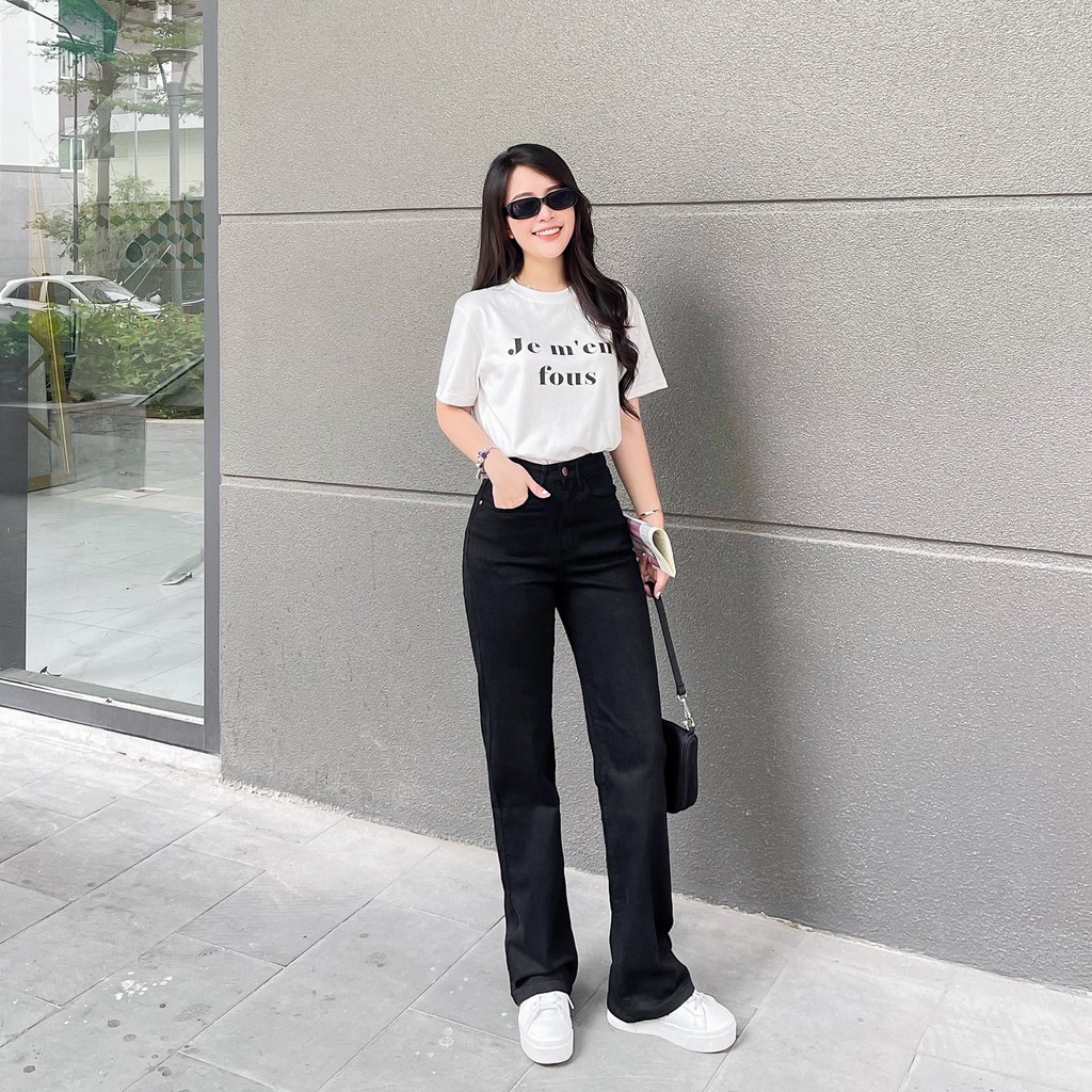 QUẦN JEANS SUÔNG BASIC ZAREEN JEA117 ĐEN | BigBuy360 - bigbuy360.vn