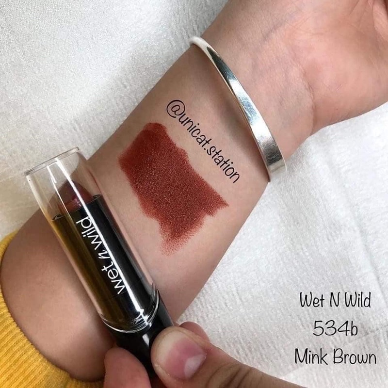 Son Thỏi Wet N Wild Màu Đò Nâu Mink Brown