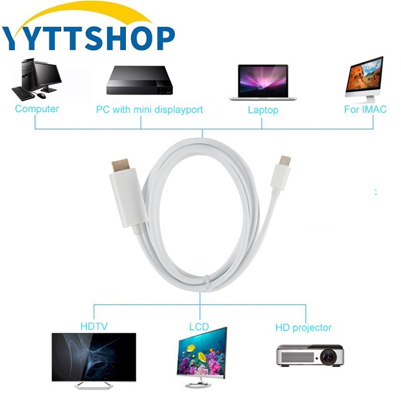 Cáp chuyển đổi Mini DisplayPort với cổng ThunderboltTM tương thích với HDTV/màn hình hoặc máy chiếu với cổng HDMI
