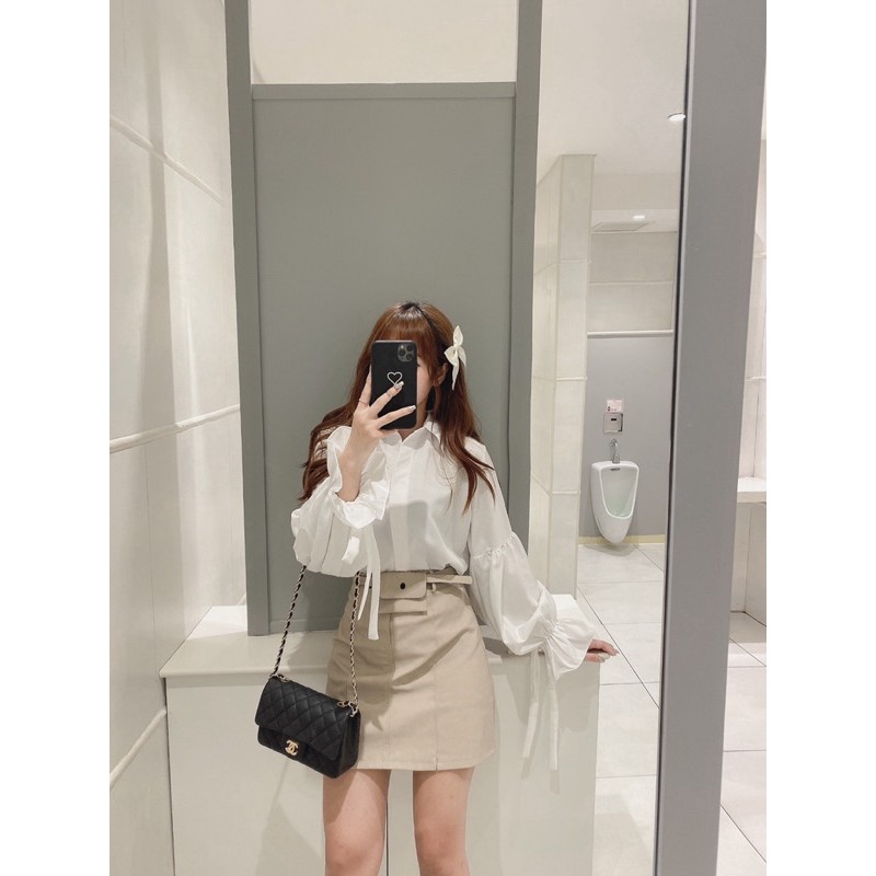 Sơmi tay nơ Áo sơ mi nữ Jna Official