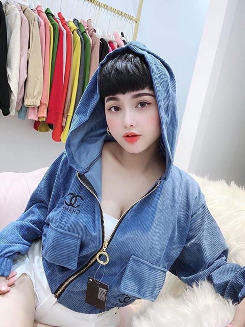 [Mã WASTMAY giảm 15% tối đa 30K đơn 150K] Áo khoác bomber kaki nhung tăm kéo khoá mũ | BigBuy360 - bigbuy360.vn