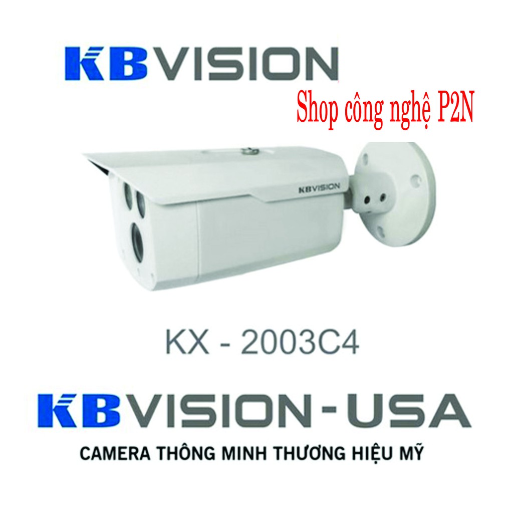 Camera 4 in 1 KB-vision USA 2003C4 2.0 MP Full HD Hồng ngoại 80m Chính hãng thương hiệu Mỹ