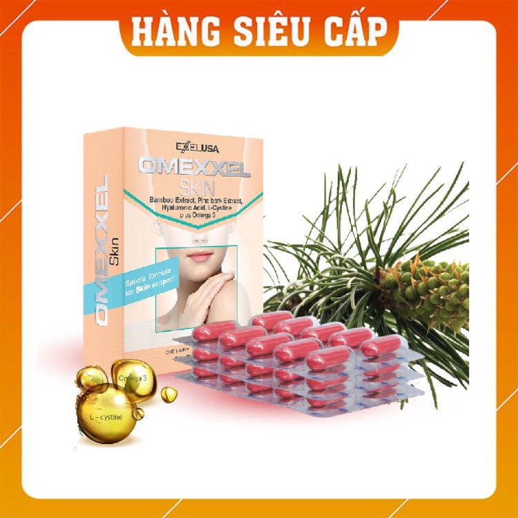 [👉Hàng Chính Hãng👈] 🌟OMEXXEL SKIN🌟-Ngăn ngừa và giảm tình trạng thâm nám da,chống oxy hóa giúp da đẹp hồng hào