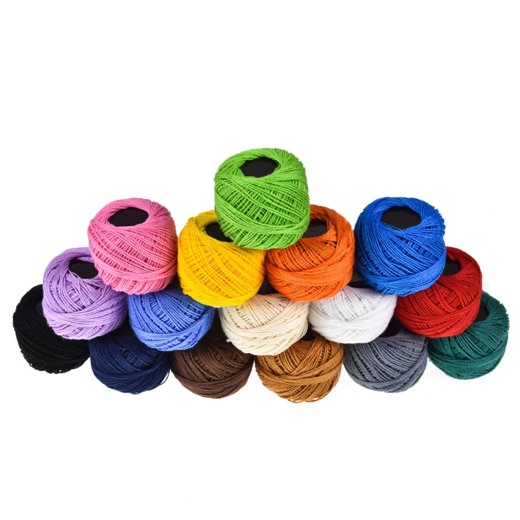 Set 16 Cuộn Len Thay Thế Màu Sắc Ngẫu Nhiên Tiện Dụng Cho Gia Đình