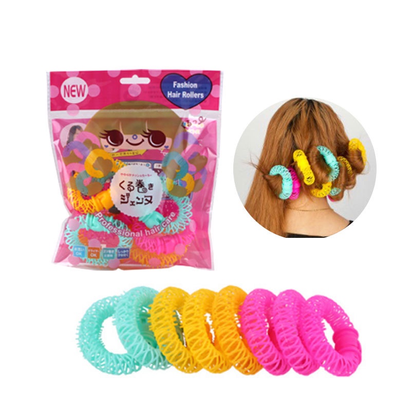 Bộ lô cuốn tóc lò xo không nhiệt 1 cái-6 cái/8 cái