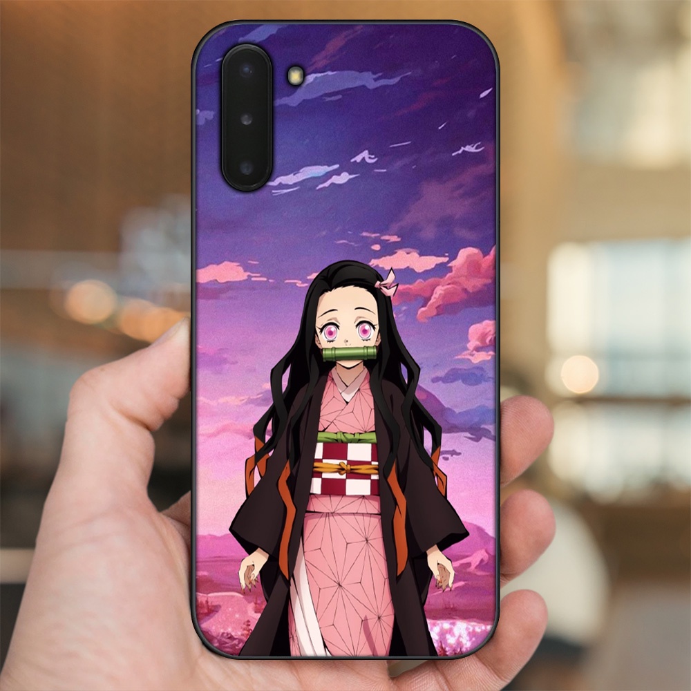 Ốp lưng Samsung Note 10 viền đen in hình Nezuko Kimetsu no Yaiba