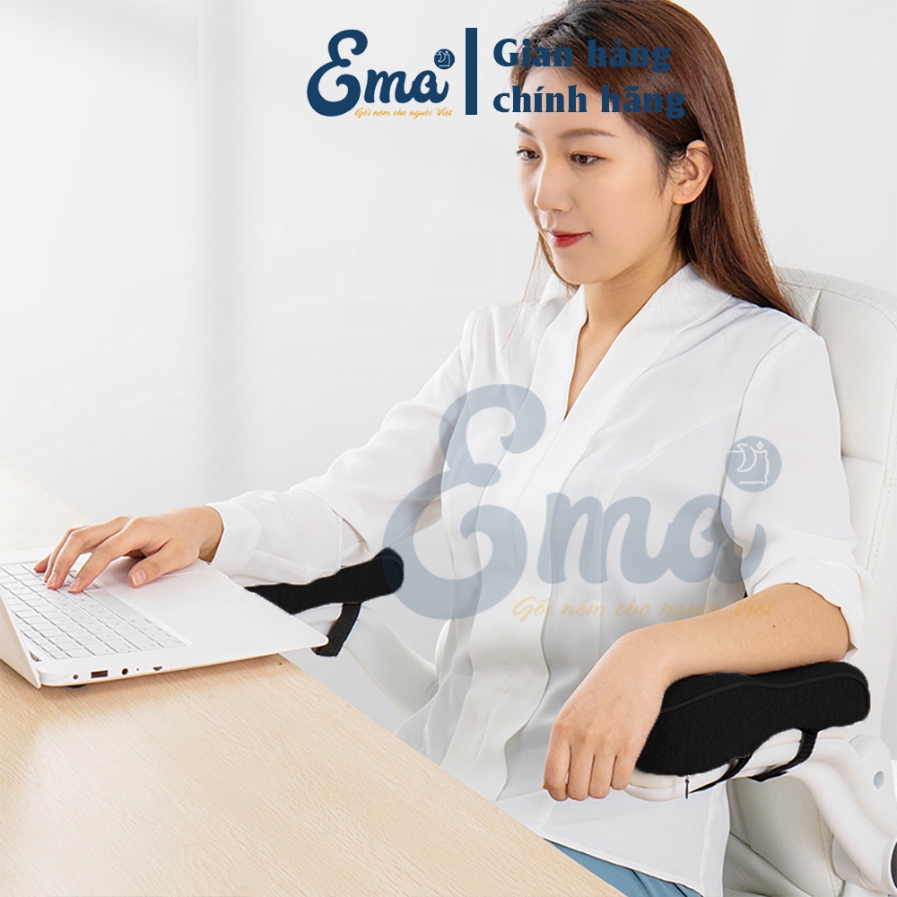 Bộ đệm kê tay ghế văn phòng EMA từ cao su non - thiết kế công thái học ôm trọn cánh tay