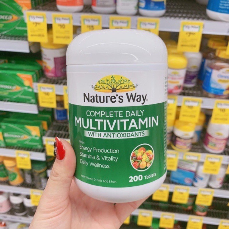 Vitamin Tổng Hợp Úc Nature’s Way Complete Daily Multivitamin - 200 Viên (BR)