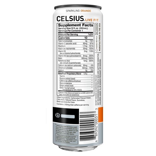 Nước cung cấp Năng Lượng KHÔNG Đường CELSIUS 355ml