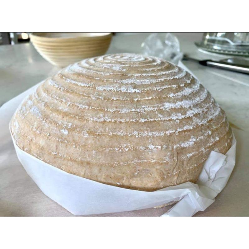 Rổ ủ bánh mì bằng mây tự nhiên có kèm vải lót (tròn đường kính 22cm)