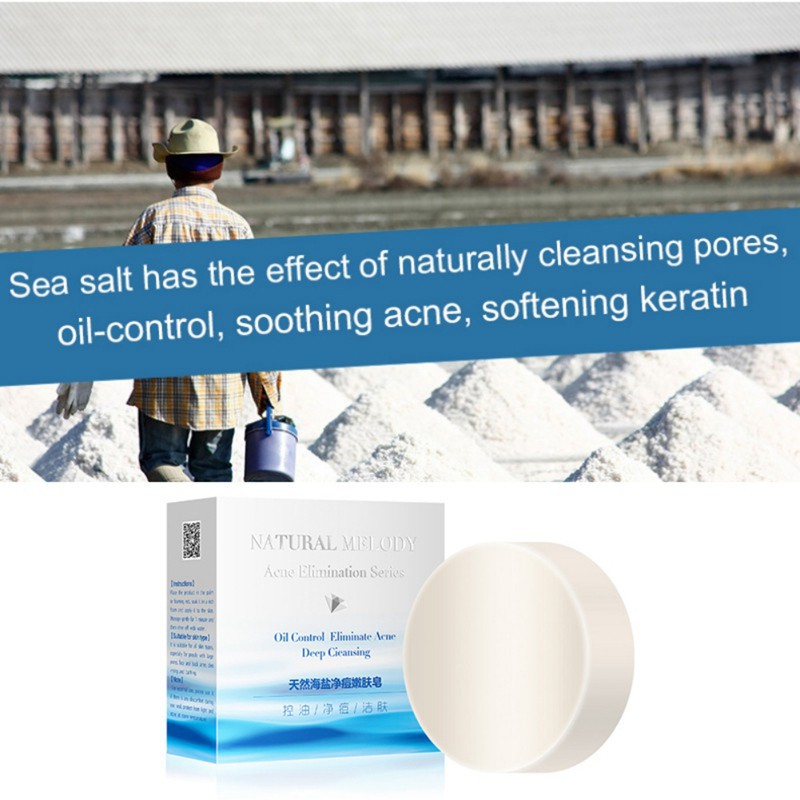 NEW 100g Natural Sea Salt Soap Anti-s Anti-mite Nourishing Moisturizing Skin Oil-control Handmade Soap