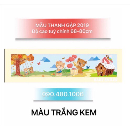 (MẪU GẬP MỚI 2019) THANH CHẮN GIƯỜNG VIỆT NAM BABY SMILES CHÂN DẸT NÚT BẤM