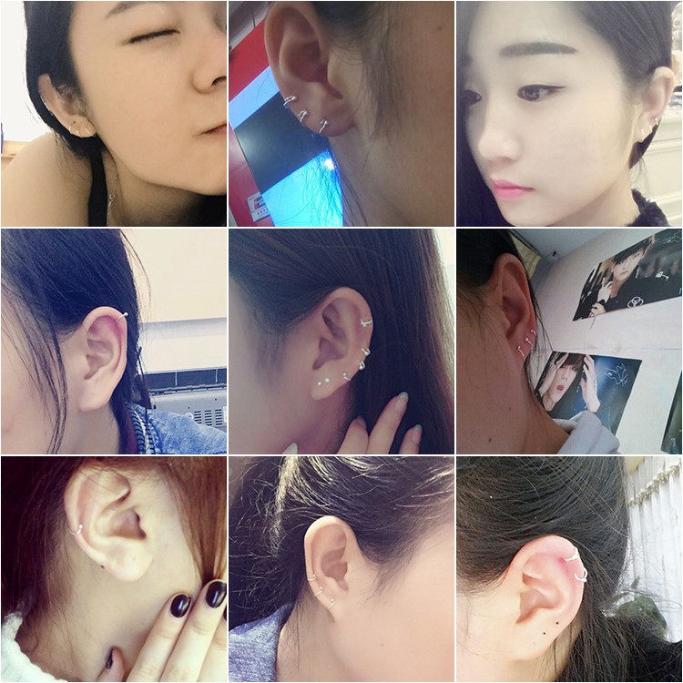 Hoa tai đeo vành đơn giản cá tính phong cách Hàn Quốc thời trang A572