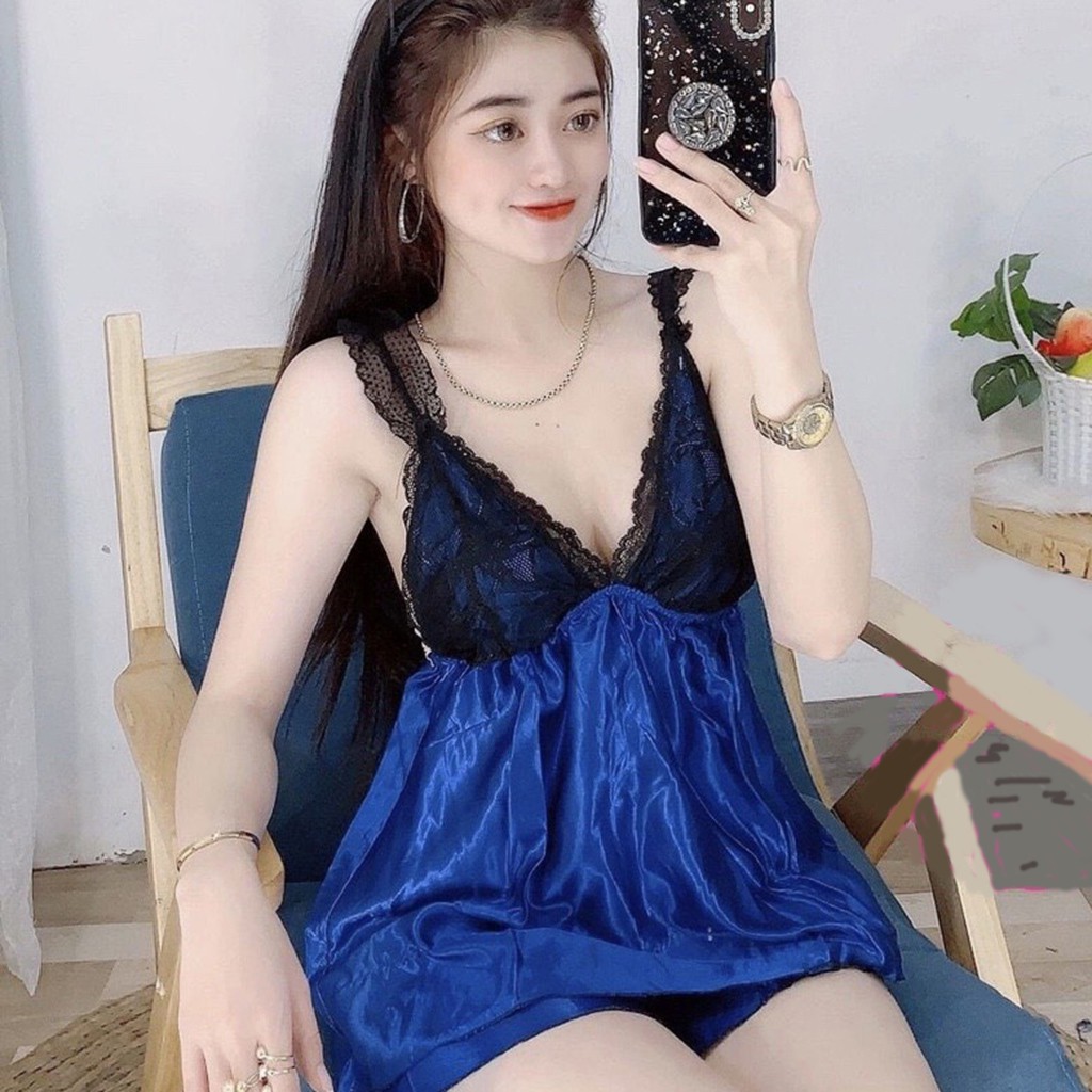 Đồ ngủ sexy bigsize không mút 2 dây phối ren, mịn mịn, quyến rủ, DN2 | BigBuy360 - bigbuy360.vn