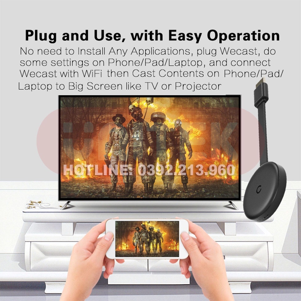 Thiết Bị HDMI Không Dây  G13B - Thiết Bị DÙNG Kết Nối Điện Thoại Với TV Wireless