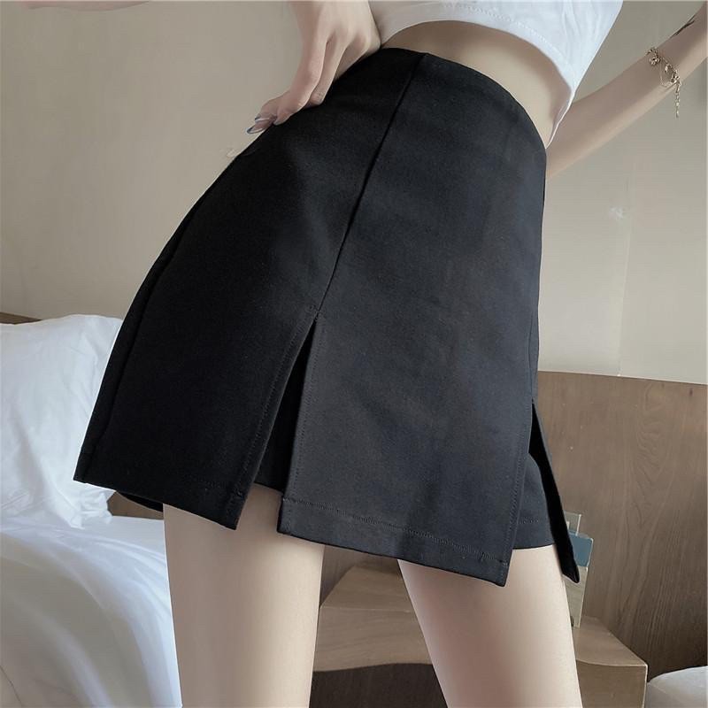 Quần Shorts Nữ Giả Váy Cạp Cao Sẻ Vạt 2 Bên Cực Xinh