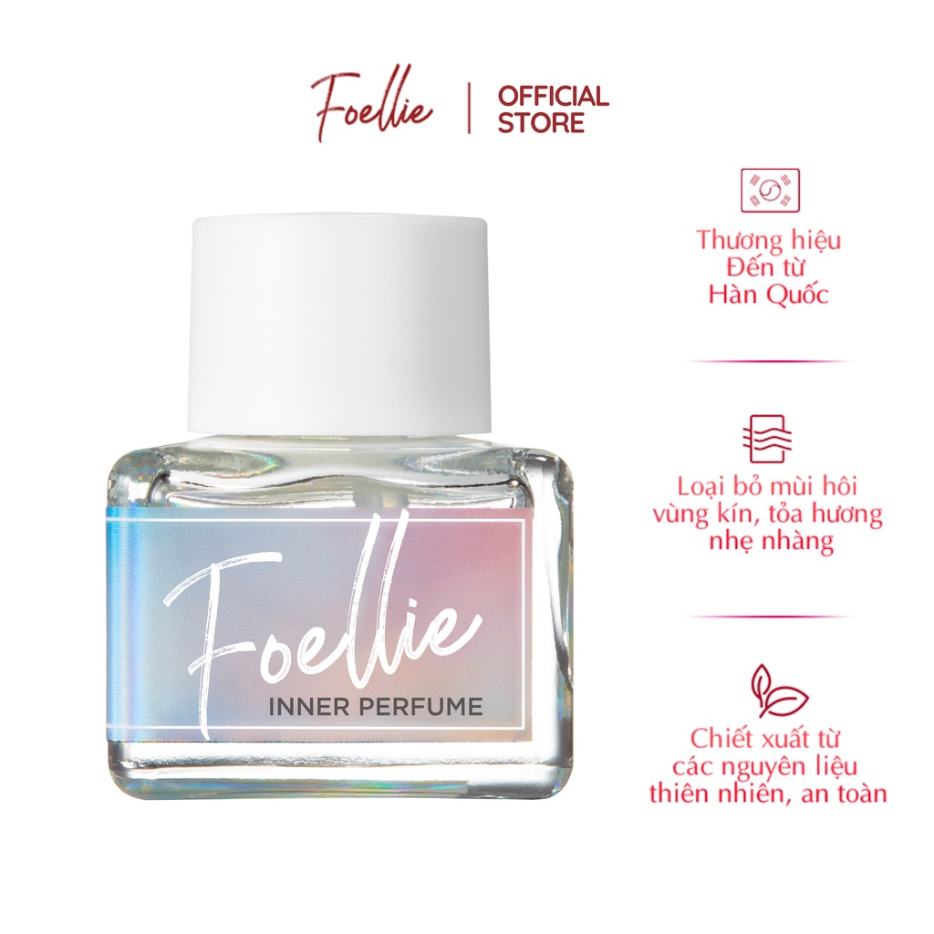 [Mã FMCGMALL giảm 8% đơn 250K] Nước Hoa Vùng Kín Foellie Hương Hoa Hồng Trắng 5ml - Eau de Ciel Inner Perfume 6160