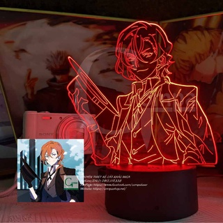 [ẢNH SHOP TỰ CHỤP] Đèn Ngủ Bungo Stray Dogs Chuuya Nakahara Type 01 ABSD0201 16 MÀU TÙY CHỈNH