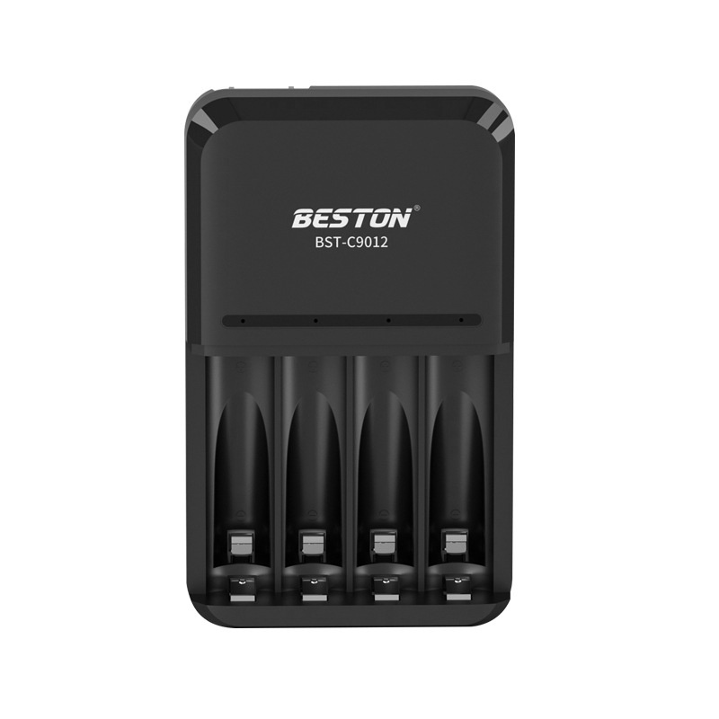 Bộ Sạc pin AA AAA Beston C9012, Sạc nhanh, tự ngắt khi đầy, nguồn 220V, đèn báo thông minh, pin sạc cho micro, remote