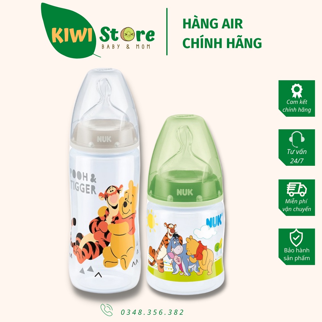 Bình sữa NUK disney PP 150ml/300ml cho bé ( núm size M )