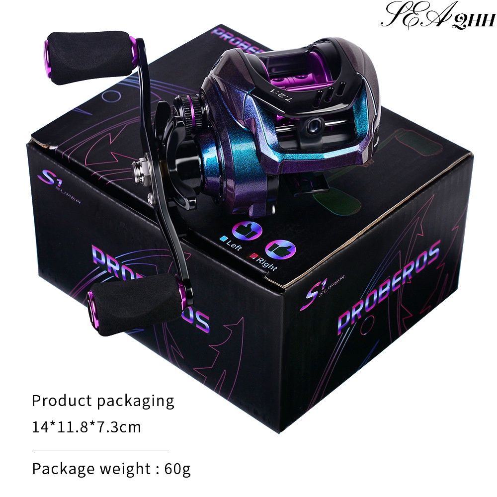 Máy Ngang Câu Cá🐳4+1BB 10KG trọng lượng câu cá 7.2:1 Tốc độ，cao cấp hỗ trợ cho cả người thuận tay trái/tay phải（QHH-DW139）