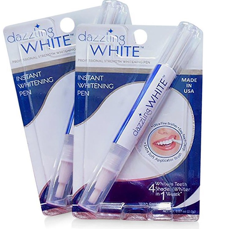 Bút tẩy trắng răng Dazzling White Instant Whitening Pen các tinh chất làm trắng hoạt động mạnh mẽ, giúp răng trắng sáng