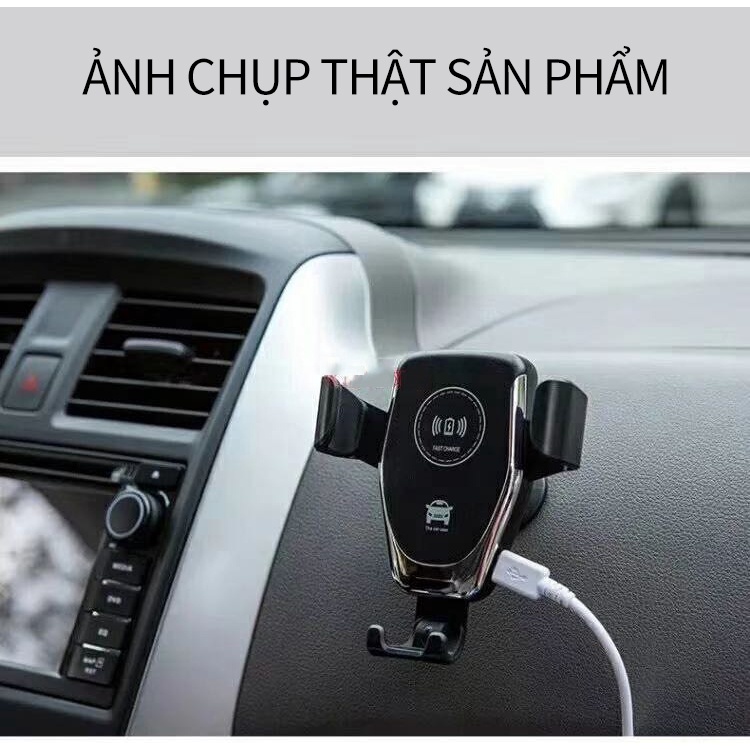 Giá đỡ điện thoại trên ô tô kèm sạc không dây kẹp cửa gió điều hòa cao cấp mẫu，công nghệ sạc nhanh 10W - YA475