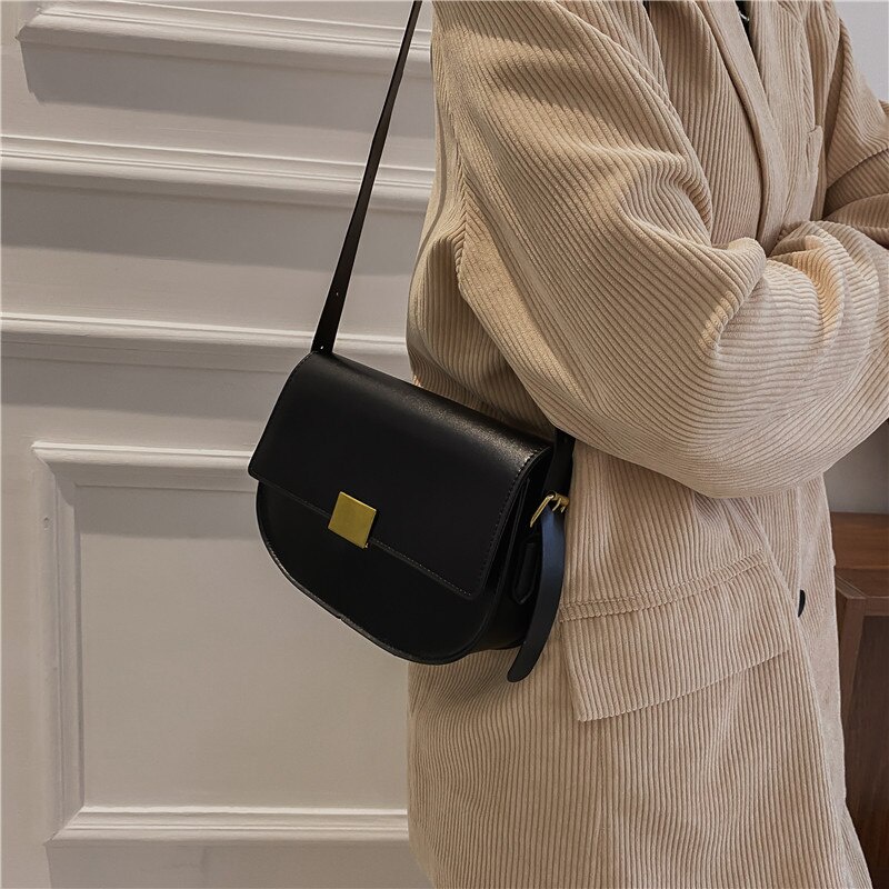 Túi đeo chéo JASMIN NOIR vải da PU thiết kế đơn giản duyên dáng dễ phối đồ dành cho nữ