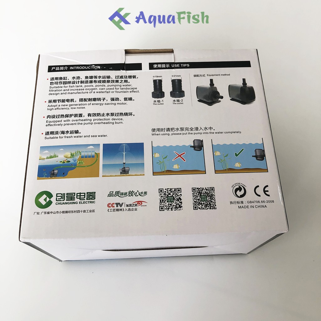 Máy Bơm Nước Cho Bể Cá Atman 104S đến 107S (máy bơm khỏe, tiết kiệm điện và êm ái)