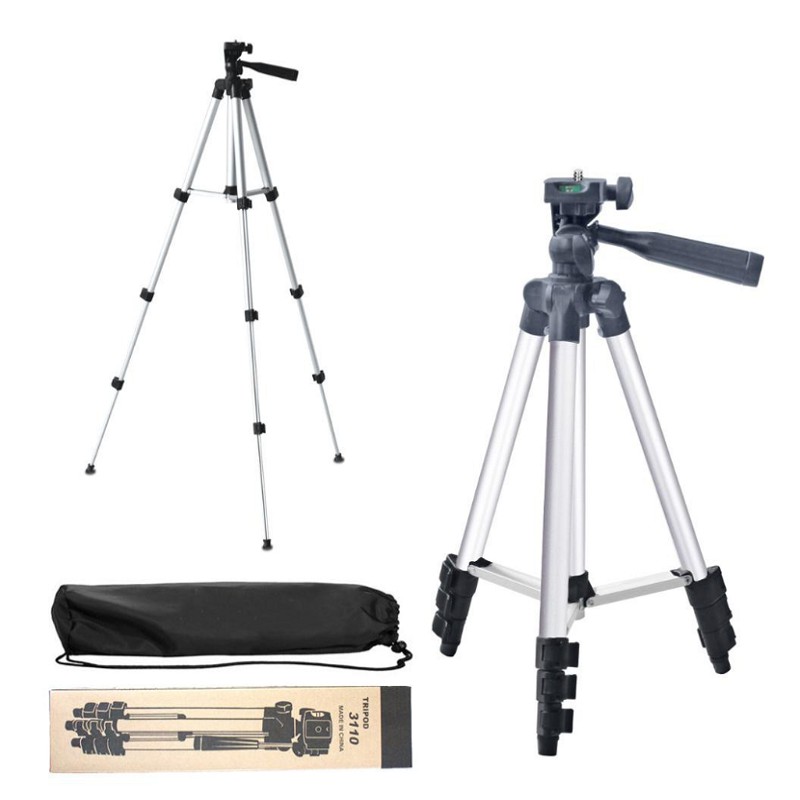 [Freeship toàn quốc từ 50k] Gậy Tripod 3110A - Chân Đỡ Máy Ảnh Du Lịch - Có Kẹp Điện Thoại