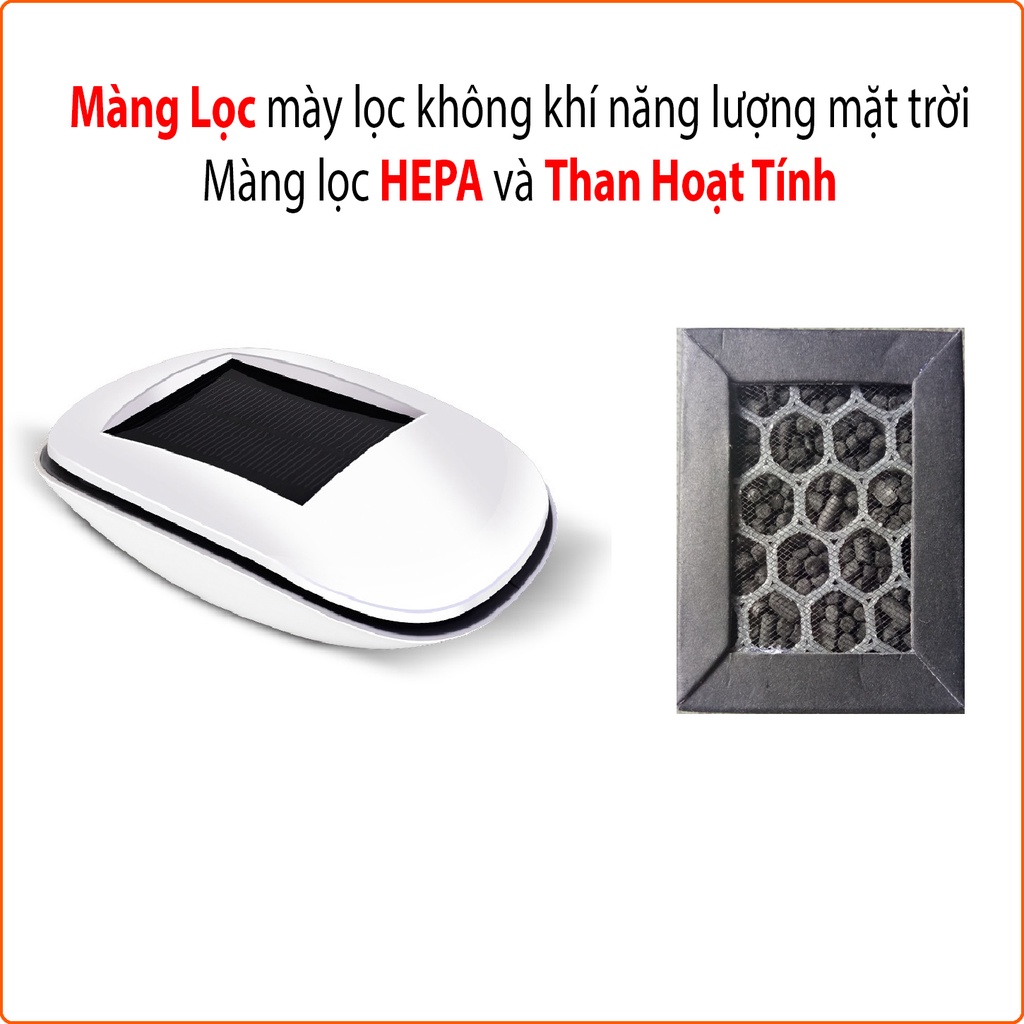 Màng Lọc Máy Lọc Không Khí Năng Lượng Mặt trời- màng lọc HEPA và Than Hoạt Tính Nhiều Lớp lọc