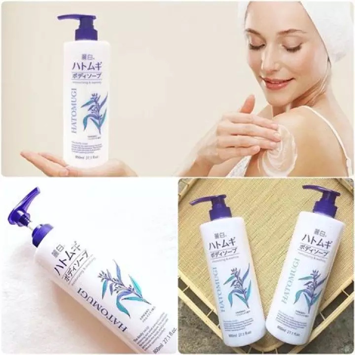 Sữa tắm Hatomugi Moisturizing Washing 800ml chiết xuất hạt ý dĩ giúp dưỡng ẩm dưỡng trắng da