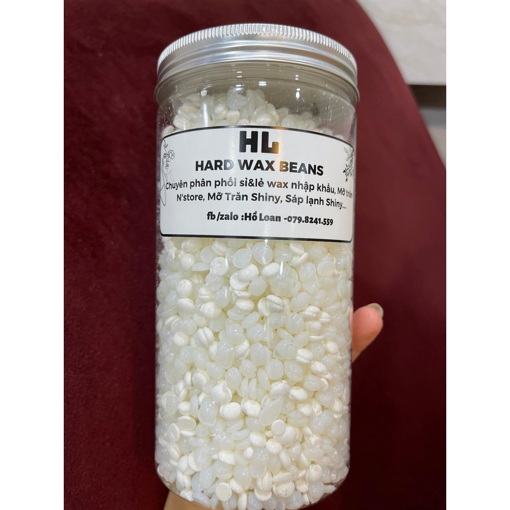 500gr Sáp Wax Lông Nóng Coconut, Cao Cấp thơm mùi dừa tặng kèm 25 que gỗ phết sáp