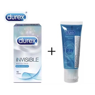 Combo bsc durex invisible+ gel bôi trơn durex