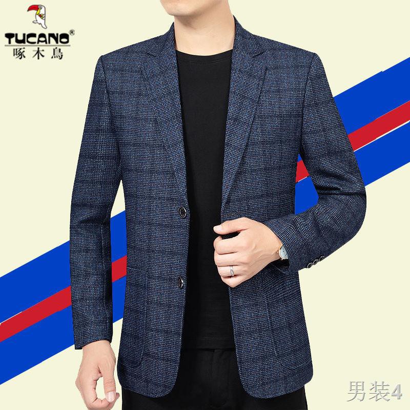 Bộ quần áo nam mới Gõ kiến ​​trúc casual suit khoác 2021 mùa xuân đơn phong cách, vest hàng hiệu cao cấp phiên b