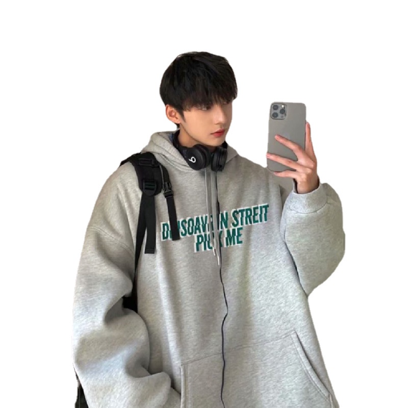 Áo hoodie Thể Thao Dáng Rộng In Chữ Thoải Mái Thời Trang Hàn Quốc Cho Nam Cỡ M-5XL