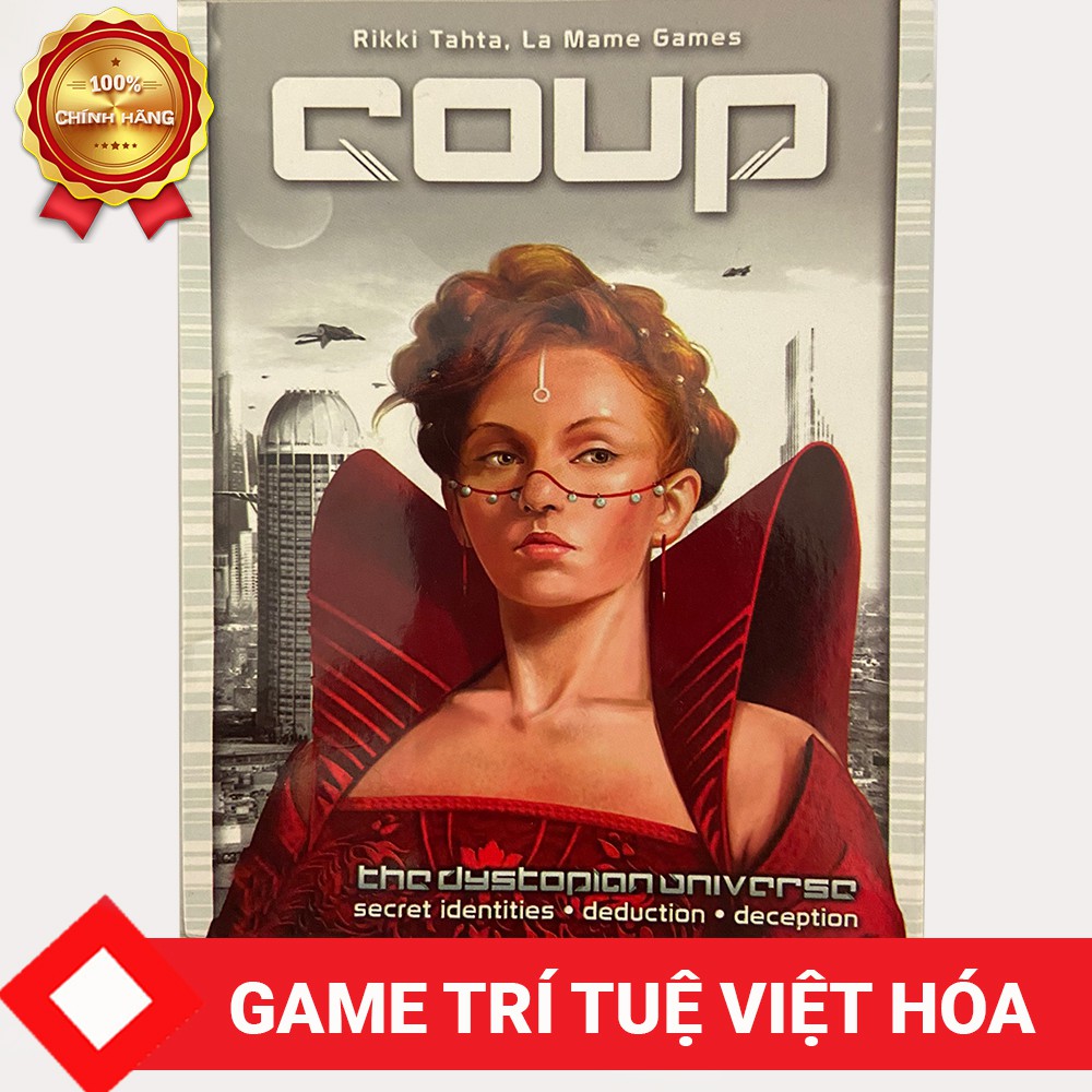 Board game thẻ bài Coup tiếng Việt, trò chơi nhập vai nhân vật 2-10 người cho cả trẻ em và người lớn