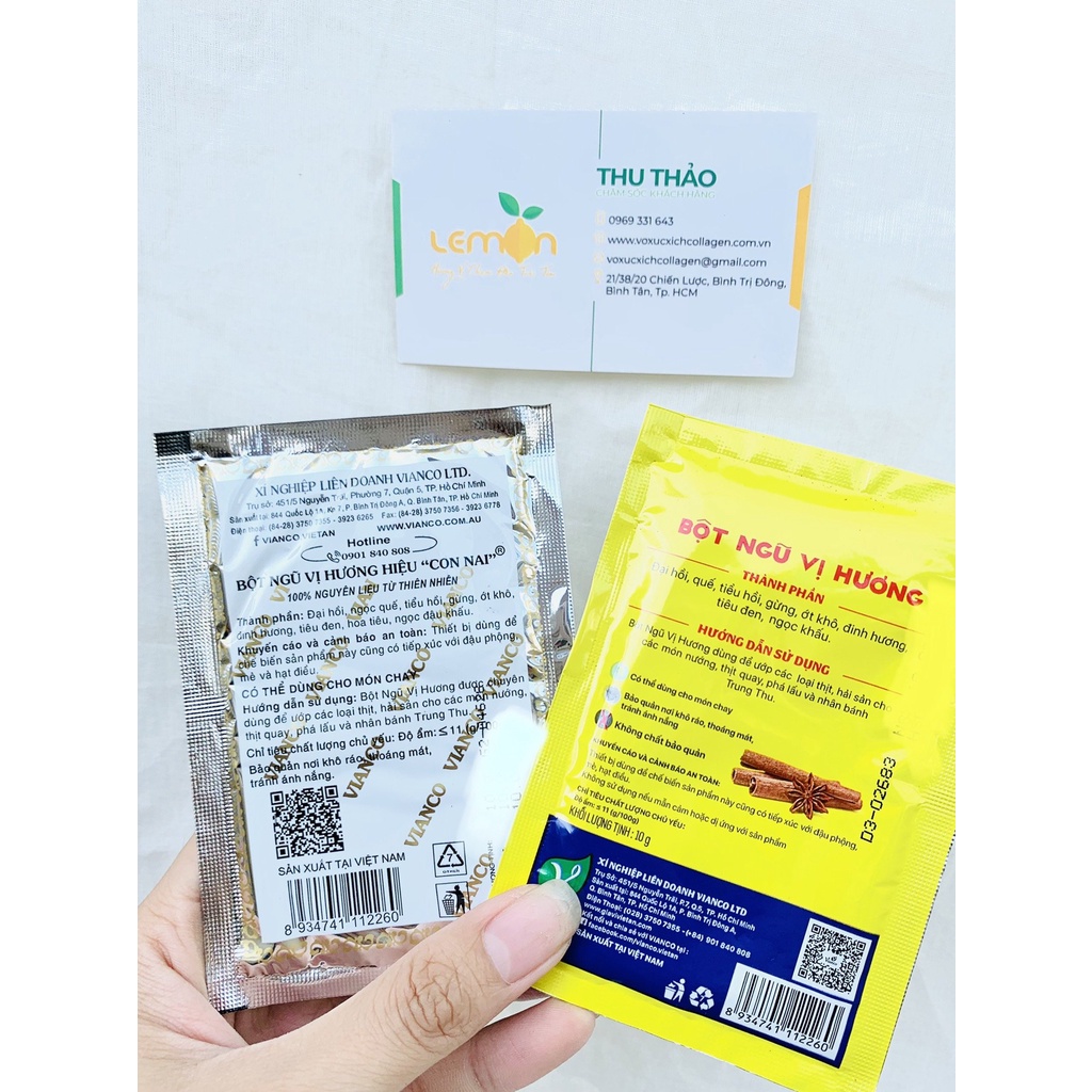 Combo 10 gói Bột Ngũ vị hương hiệu Con Nai VIANCO (gói 10g)