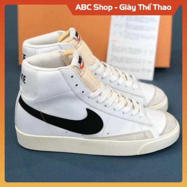 [FreeShip+ Hàng Xịn] Giày thể thao Blazer Mid 77 Vintage ‘White Black’ CZ1055-100 Chuẩn hot trend, giầy jd1 cao cổ