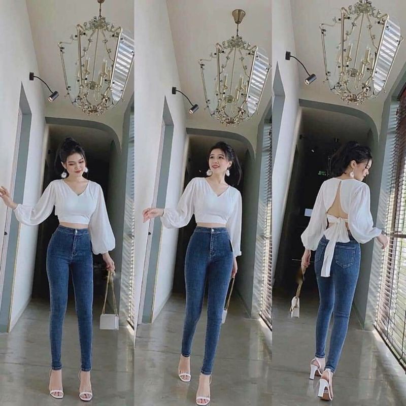 siêu phẩm quần jeans cạp cao
