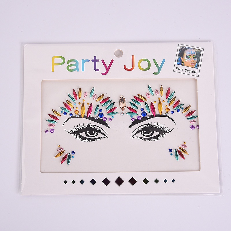 Miếng Dán Mặt Bằng Acrylic Đính Đá Lấp Lánh Độc Đáo Trang Trí Tiệc Hóa Trang DIY