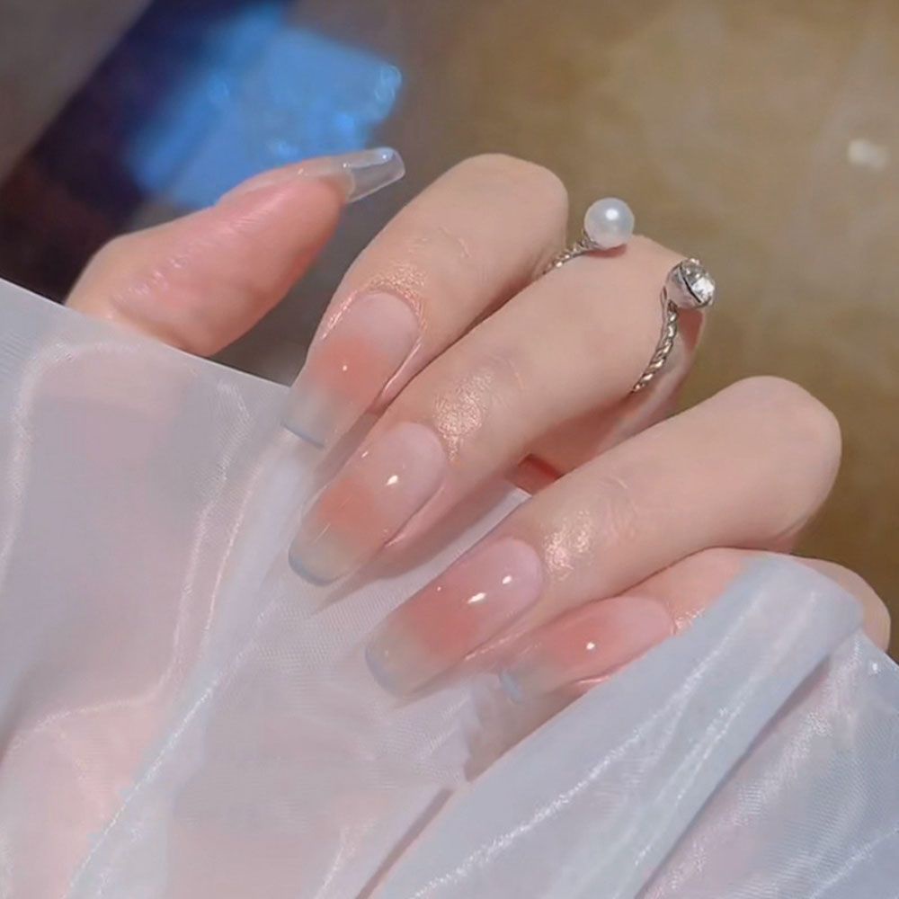 [Hàng mới về] Bộ 24 móng tay giả có vỏ bọc bảo vệ có thể tháo rời tiện lợi