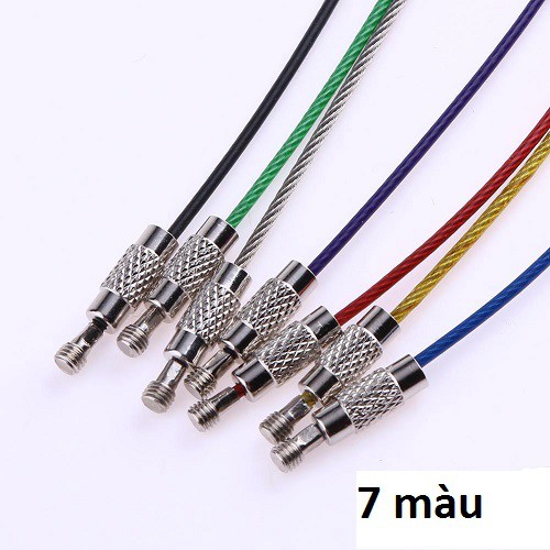 Combo 7 móc chìa khóa bằng bằng thép không gỉ EDC - Set 7 móc khóa bằng thép không gỉ đa năng tiện dụng