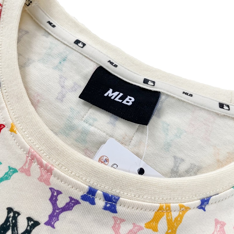 Đầm Cotton Ngắn Tay Thêu Logo MLB NY Nhiều Màu Sắc Chất Lượng Cao Cho Nữ