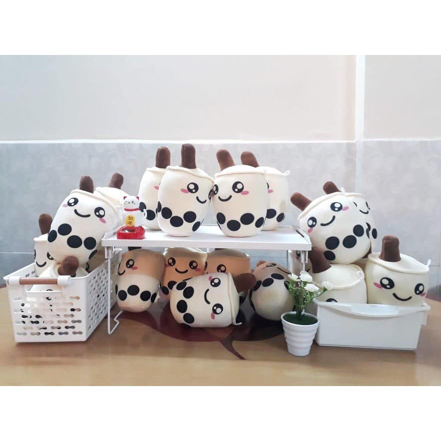 Móc khóa bông hình trà sữa 20cm
