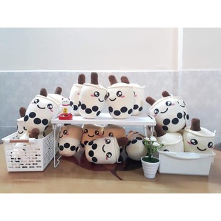 Móc khóa bông hình trà sữa 20cm