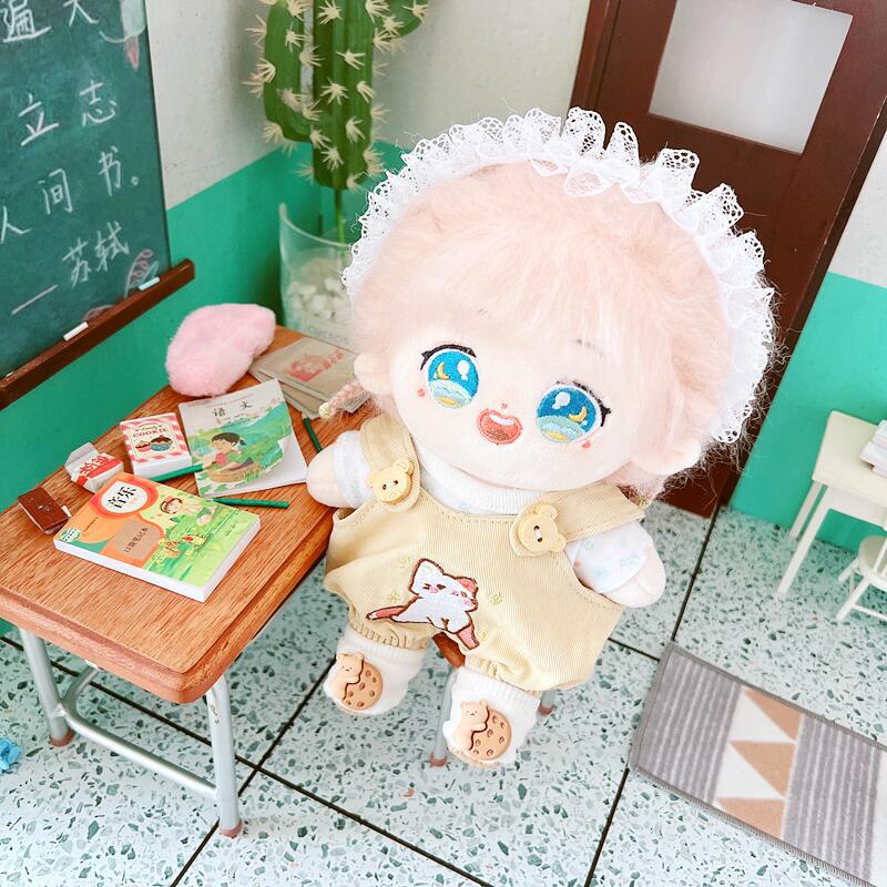 Quần Yếm Cotton 20cm Kiểu Dáng Hoạt Hình Dễ Thương Cho Búp Bê