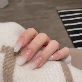 Nailbox, móng úp, móng giả thiết kế vẽ thủ công ombre nhẹ nhàng- A134