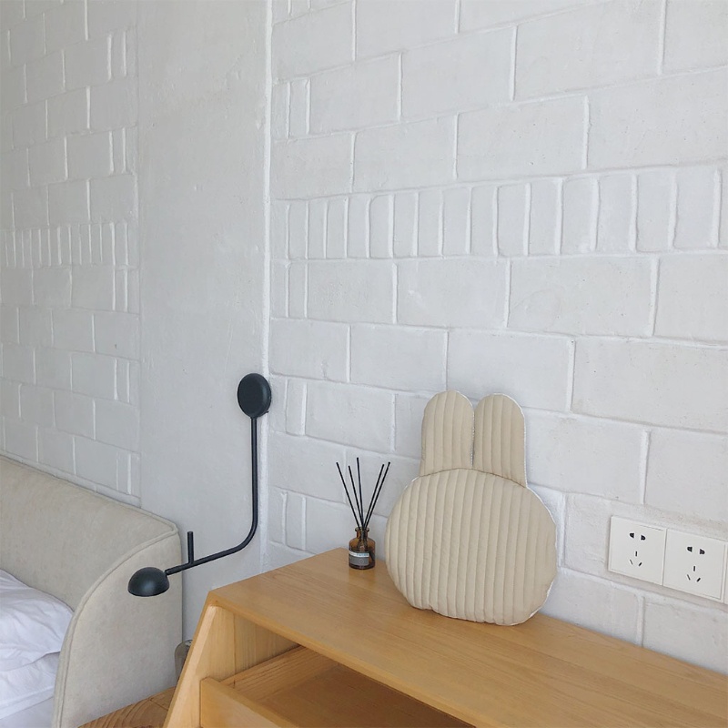 Gối phẳng chất liệu cotton tinh khiết hình thỏ/gấu thoáng khí dễ thương cho trẻ sơ sinh